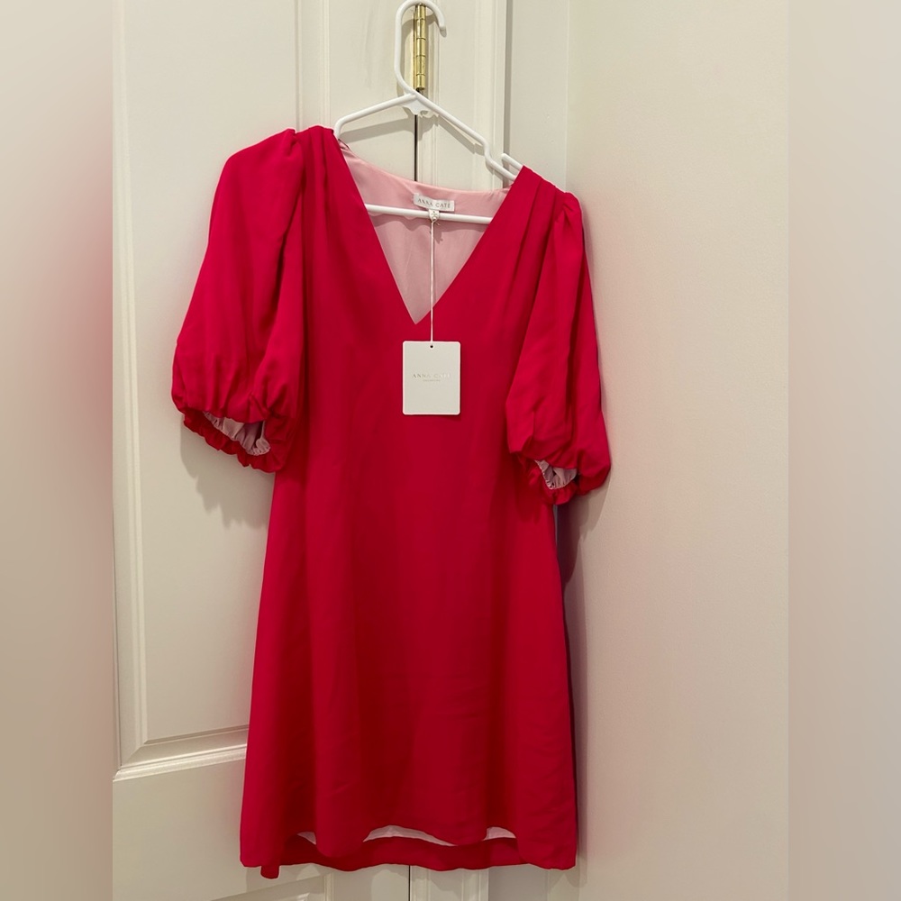 Anna Cate Hayley Dress in Bright Rose
